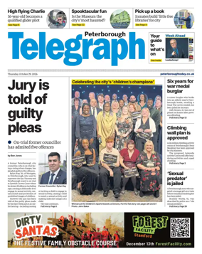 Cover of The Peterborough Evening Telegraph