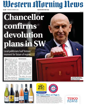 Cover of Western Morning News