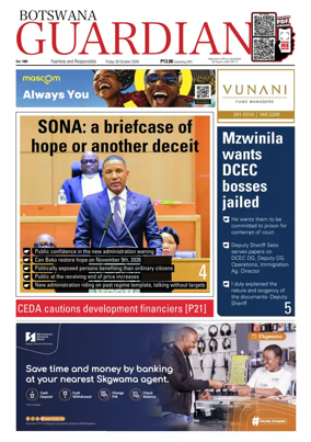 Cover of Botswana Guardian
