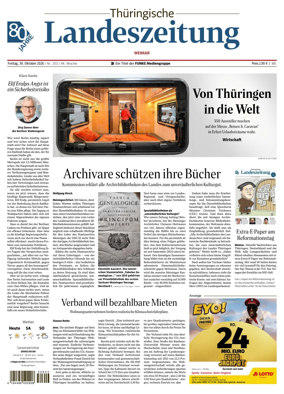 Cover of Thuringische Landeszeitung (Weimar)