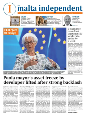 Cover of Malta Independent