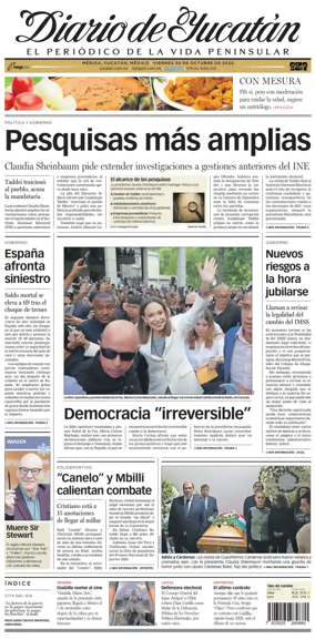 Cover of Diario de Yucatan