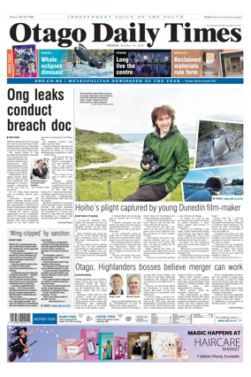 Cover of Otago Daily Times