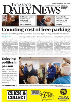 Cover of Taranaki Daily News