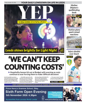 Cover of Yorkshire Evening Post