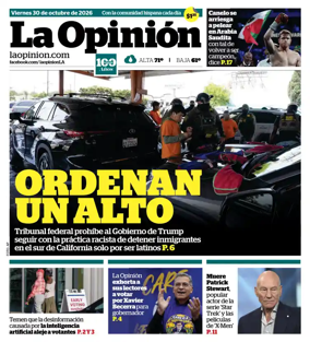 Cover of La Opinion