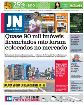 Cover of Jornal de Noticias
