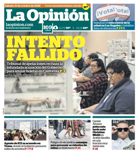 Cover of La Opinion